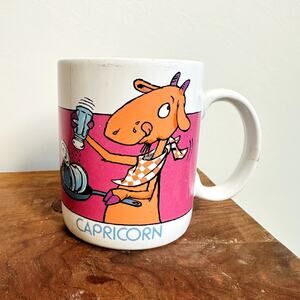 Vintage 90s Capricorn Zodiac Sign Coffee Cup